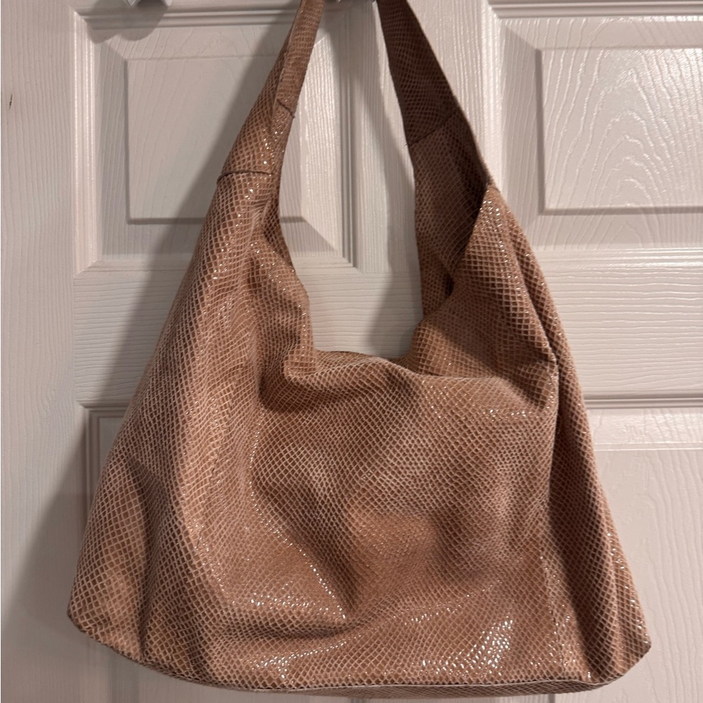 Latico Leather Petite Linsey Bag in Cream Shimmer Hobo Shoulder Bag